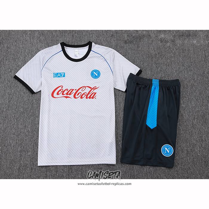 Chandal del Napoli 2025-2026 Manga Corta Blanco - Pantalon Corto